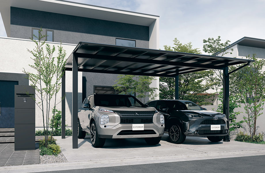 カーポートのポリカパネルにブラック色登場‼️ | 八鹿アルミ株式  